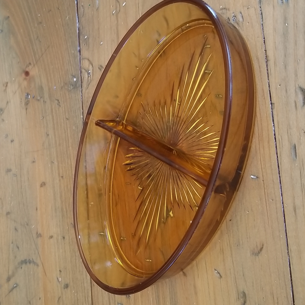 MCM vintage glass candy dish